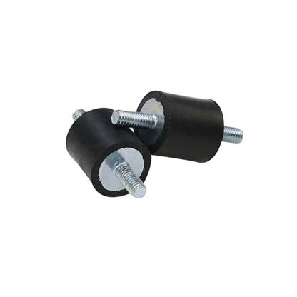 MY MIRONEY 4PCS 15 x 15mm Rubber Isolator Mounts with M4 x 10mm Studs - size: M4 x 10mm;15 x 15mm (Double Studs)