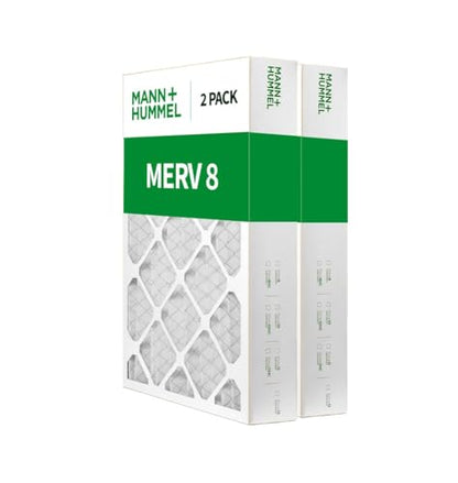 MANN+HUMMEL 16x25x4 MERV 8 Pleated 4" AC Furnace Air Filter. 2 Pack - style: 16 x 25 x 4