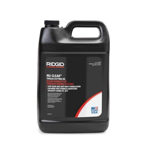 RIDGID 70835 Nu-Clear Thread Cutting Oil, 1 Gal, Halogen, PCB and Chlorine-Free, Designed to Prolong Equipment Life, Cools Threads and Pipes