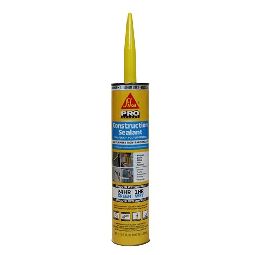 SIKA Sikaflex All-Purpose Construction Sealant, Aluminum Gray, 10.1 fl oz - color: Aluminum Gray
