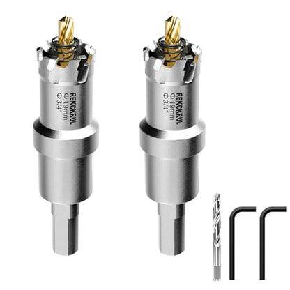 3/4" (19mm) 2Pcs TCT Carbide Hole Saw Kit for Meta - size: 19mm | 3/4" 2Pcs