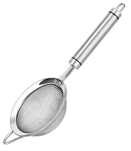 Fine Mesh Strainer with Handle Tea Sifter Stainless Steel Sieve - size: 3.35 in Small