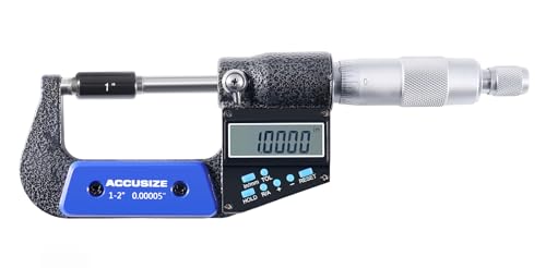 Accusize Industrial Tools Digital Micrometer, 1-2"/25-50 mm, AC21-2022 - size: 1-2'' / 25-50 mm