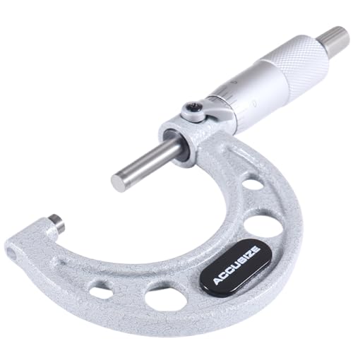 Accusize Industrial Tools 1-2 inch by 0.0001'' Ultra-Precision Outside Micrometer, Eg00-0002 - size: 1-2"