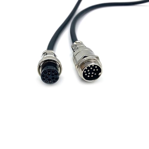 3.28 ft GX20 15 Pin Male to Female Cable, GX20 15Pins Female to Male Head Aviation Cordset Electrical Connector Panel Mount Circular Metal Adapter Cordset for Ships 5A 200V 22AWG (1meter) - size: GX20 15Pin