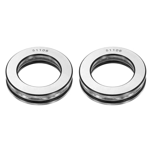 uxcell 2Pcs Thrust Ball Bearings, 30mm Bore 47mm OD 11mm Thick 51106 ABEC5 - size: 51106 30mm x 47mm x 11mm