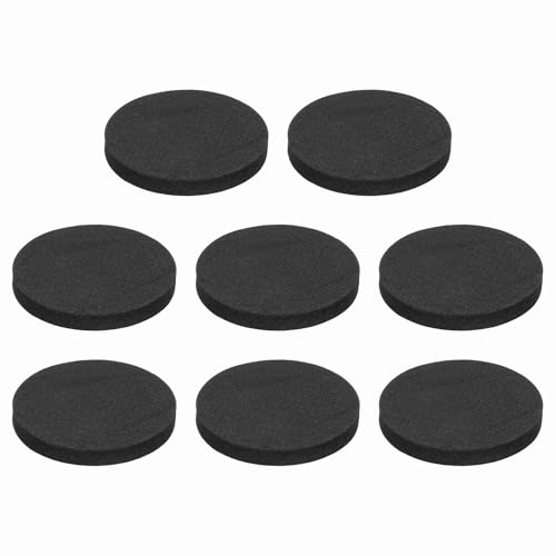 MECCANIXITY 8 Pcs Single Sided Speaker Isolation Feet Pads, 40mmx5mm Non Slip Foam Shock Absorption Base Pad Amplifier Stand Feet Mat for Speaker HiFi Home Theater Sound System, Black - size: 40mmx5mm