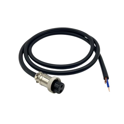 GX16 2 Pin Aviation Connector Cable Female Plug with Wire 1M - color: 2 pin, size: 1 m