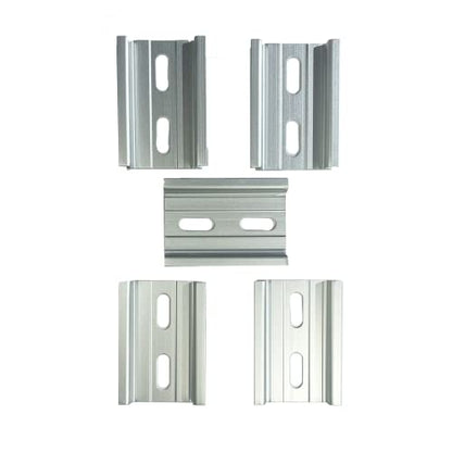 International Connector T&G 5 Pieces DIN Rail Slotted Aluminum RoHS 35mm Wide 7.5mm High (2") - size: 2"