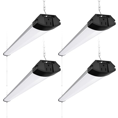 Barrina BS84 LED Shop Lights 4FT for Workshop, 84W 10000LM 6500K, 4 Packs - color: 6500K, size: Black-84W-4 Packs