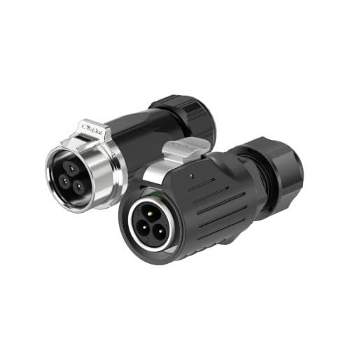 LP16 3PIN Industrial Waterproof Connector IP68 Quickly Plugging Aviation Connector Solder-Assembly M16 3PIN Circular Connector Fast Release Electrical Connector Male Plug&Female Socket - size: 3 Pin, style: Male Plug / Female Socket
