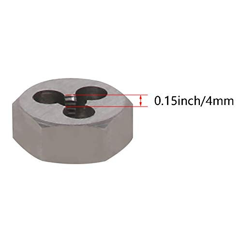 Utoolmart Hex Rethreading Die, M4 x 0.7 Pitch, Carbon Steel Thread Die, Hex Rethreading Die Machine Thread Die, Hexagon Taper Pipe Die, 1 Pcs - size: M4×0.7 Standard Teeth