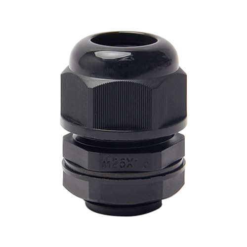 Fielect M25 Cable Gland 6 Holes Waterproof Nylon Joint Adjustable Locknut for 2.4-5.3mm Dia Wire 1Pcs - color: 6 15mm 25mm