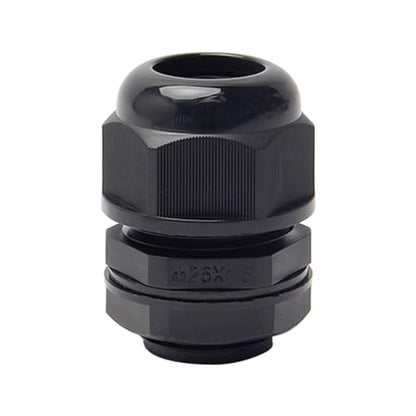 Fielect M25 Cable Gland 6 Holes Waterproof Nylon Joint Adjustable Locknut for 2.4-5.3mm Dia Wire 1Pcs - color: 6 15mm 25mm