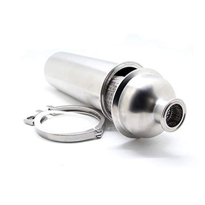 QiiMii 1.5" Tri-Clamp Filter SS304 Sanitary Fittings Inline Straight Strainer with 100 Mesh Stainless Steel Screen（1.5 INCH） - size: 1.5 Inch