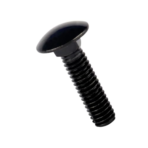 5/16-18 x 1" Carriage Bolts Screws Black Finish, Round Head Square Neck, 304 Stainless Steel 18-8, UNC Full Machine Coarse Thread, 10Pcs - size: 5/16-18 x 1" (10 Pcs)