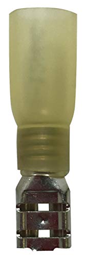 10 Pack - Heat Shrink & Crimp Insulated Female Quick Disconnect Compatible with 8 AWG Gauge .250 Tab - Made in USA - color: 8 Gauge, size: Female Heat Shrink .250 Tab