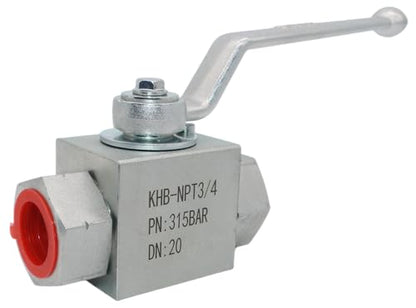 High Pressure Hydraulic Ball Valve KHB 3/4'' NPT, Shut-Off 2 Way Ball Valve, 3/4 Inch Hydraulic Valve 5000 PSI - size: KHB 3/4NPT(2 Way)