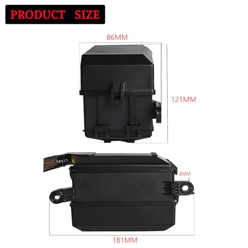 Pre-Wired 12V Fuse Relay Box,6-Way Power Distribution Block with 5 High-Power 4-Pin 40A Relays and 1 Standard Fused Circuit,Heavy-Duty Relay Panel for Trucks & Fleet Vehicles - size: RY05F06