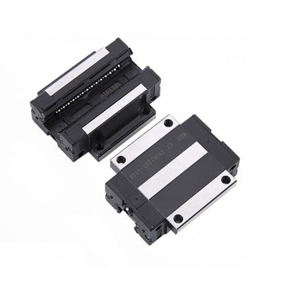 2Pcs HGW15CC Bearing Blocks, 15mm HG15 Linear Motion Ball Bearing Carriage Slider Sliding CC Blocks for Square Linear Slide Guide Guideway Rail HGW15 as CNC Kit Part Replacement - size: HGW15CC