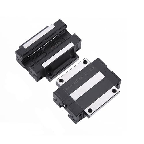 2Pcs HGW15CC Bearing Blocks, 15mm HG15 Linear Motion Ball Bearing Carriage Slider Sliding CC Blocks for Square Linear Slide Guide Guideway Rail HGW15 as CNC Kit Part Replacement - size: HGW15CC