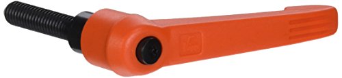 Kipp 06610-3A42X40 Plastic Adjustable Handle with 3/8-16" External Thread, "Novo Grip" Style, Steel Components, Inch, 40 mm Screw Length, Size 3, Orange Color