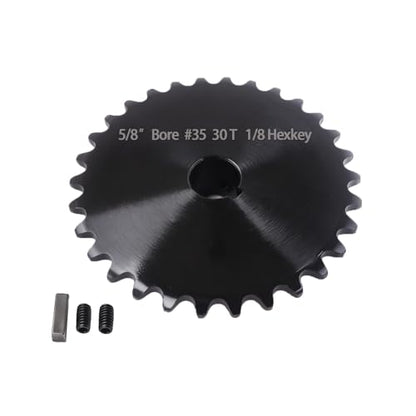 #35 Sprocket 30T 5/8" Bore Hardened Black Oxide - size: 30T, style: 5/8" Bore