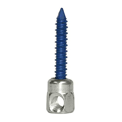 Everflow 8061957-25 3/8" Screw Horizontally Threaded Rod Anchor Designed for Concrete Structure, Steel with Zinc Finish, Blue Delta Seal (25 Pack) - size: Pack of 25