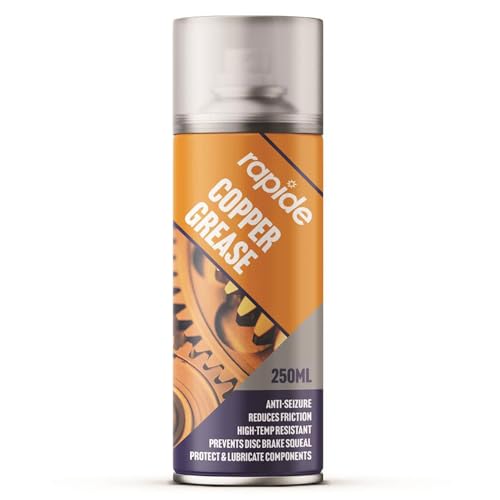 Copper Grease 250 ml Lubricant and Anti-Seize Spray, Ideal for Automotive, Machinery, and Construction Applications, Helps to Protect Metal Components from Heat, Acid, Rust and Water