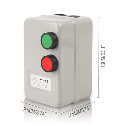 Magnetic Electric Motor Starter - 380V 4KW 10-16AMP - 5.5 HP 3 Phase Magnetic Starter for Motors (Button Switch) - style: 380V 4KW 5.5 HP 3 Phase(Button Switch)
