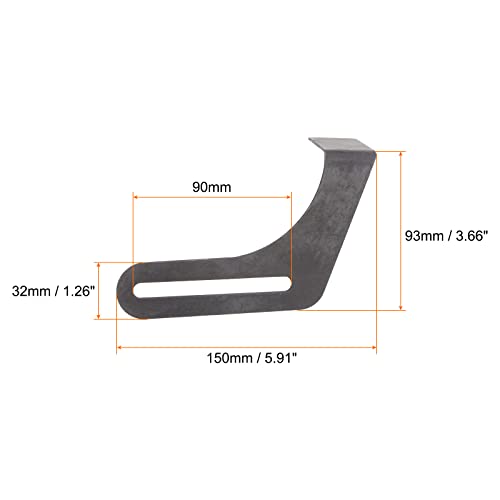 HARFINGTON 2pcs Bench Grinder Tool Rest 7.87" Carbon Steel Bracket Tool Part Set with Screw for Bench Grinder Polisher, Black - size: 7.87"