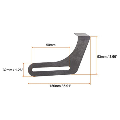 HARFINGTON 2pcs Bench Grinder Tool Rest 7.87" Carbon Steel Bracket Tool Part Set with Screw for Bench Grinder Polisher, Black - size: 7.87"