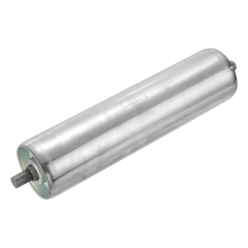 MECCANIXITY Stainless Steel Conveyor Roller 3" Diameter 12" Length Gravity Transmission Replacement Part Galvanized End (Silver) - size: 3"x12"