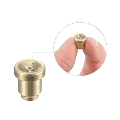 uxcell Brass Push Button Flange Grease Oil Cup 6mm Ball Oiler for Lubrication System 12Pcs - size: 6mm
