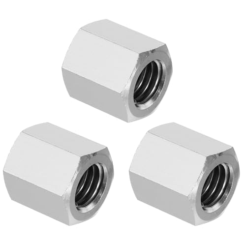 PATIKIL 1/2"-13 UNC 304 Stainless Steel Hex Coupling Nuts, 3Pcs 0.8" Length Fully Threaded Rod Coarse Coupling Nut Studding Connector Fasteners, Silver Tone - size: 1/2"-13 x 0.8"