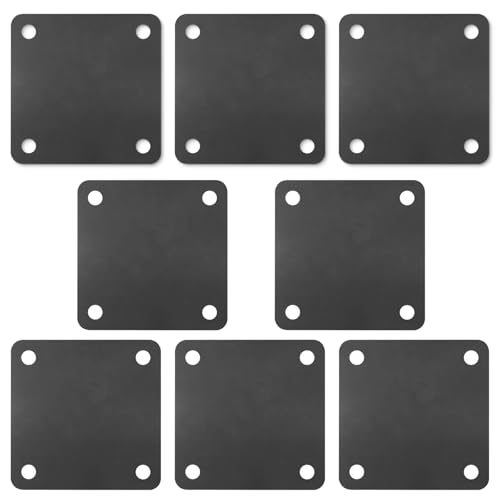Rocaris 8 Pcs 5 X 5 X 1/4 Inch A36 Steel Plate Hot Rolled with 4 Holes - size: 5 Inch