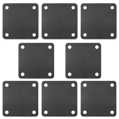 Rocaris 8 Pcs 4 X 4 X 1/5 Inch A36 Steel Plate Hot Rolled with 4 Holes - size: 4 Inch