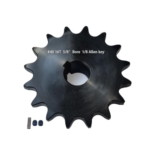 #40 Sprocket 16T 5/8" Bore Hardened Black Oxide - size: 16 teeth, style: 5/8" in bore