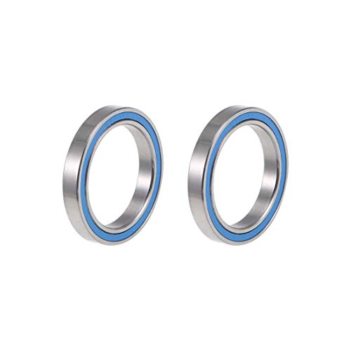 uxcell 6704-2RS Deep Groove Ball Bearings 20mm x 27mm x 4mm Double Sealed Chrome Steel Blue Cover P6(ABEC3) 2pcs - size: 20x27x4mm