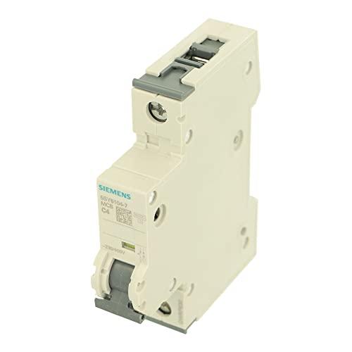 5SY6104-7 | SIEMENS Miniature Circuit Breaker, 230/400V, 6KA, 1-Pole, C Type, 4A, D=70 MM