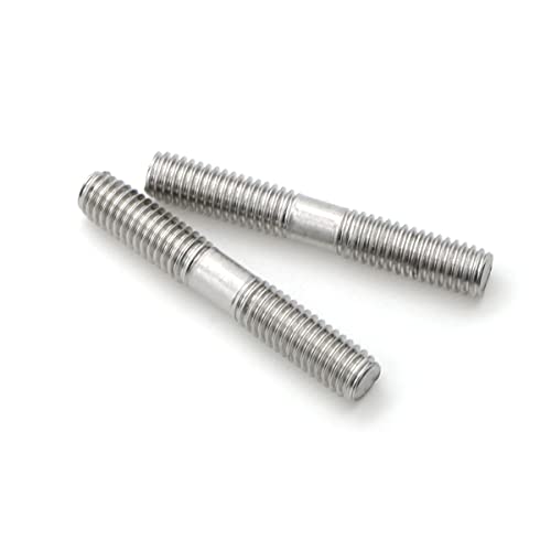 40 Pieces Stainless Steel Double End Threaded Stud Screw Bolt (M6 x 40mm)