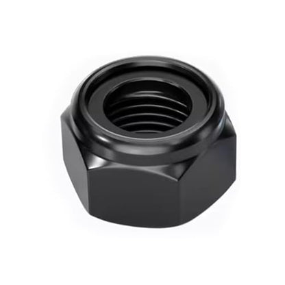 10-32 Black Nylon Insert Lock Nuts, Stainless Steel 304 (18-8) Black Coating Lock Nuts with Nylon Insert, 100pcs - color: Black, size: #10-32