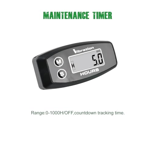 YOOREAL Vibration Hour Meter,User Shutdown Waterproof IP67
