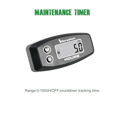 YOOREAL Vibration Hour Meter,User Shutdown Waterproof IP67