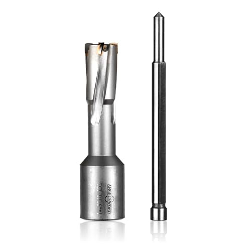 ANGELSWORD TCT Annular Cutter Diameter 9/16", Cutting Depth 1-3/8" Tungsten Carbide Tipped, Mag Drill Bits Kit for Magnetic Drill Press, with One 1/4"*3.5" Pilot Pin - size: C. 9/16“, style: TCT 1-3/8" Cut Depth