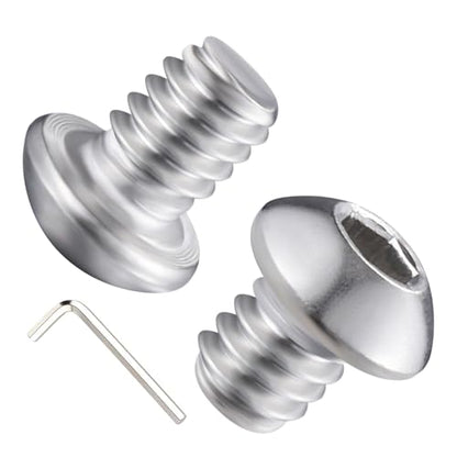 Wensilon (50Pcs) 1/4-20 * 3/8 Button Head Socket Cap Bolts Screws, 304 Stainless Steel, Allen Hex Drive, Bright Finish, Fully Machine Thread - color: Silver, size: A 1/4-20*3/8