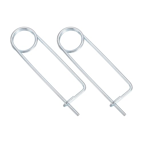 MECCANIXITY 2pcs Steel Brooch Cotter Pins, 0.2x7.48 Inch (5x190mm) Brooch Shape Cotter Safety Spring Pin, Quick Locking Fastener for Garden, Farm, Lawn, Rectangle - size: M5x190mm