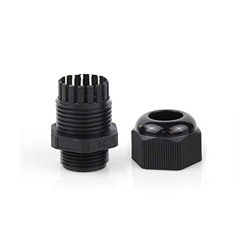 EZFIT Long Threads Cable Gland 10 Pack Plastic Waterproof Adjustable 3-13mm Cable Connectors PG7 PG9 PG11 PG13.5 PG16 Cable Glands Joints With Gaskets Enough Thread (Long Thread)