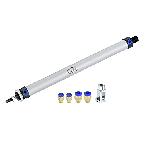 uxcell Pneumatic Air Cylinder 20mm Bore 250mm Stroke with Y Connector and Quick Fittings, MAL 20x250, for Automatic Equipment - size: 20mmx250mm