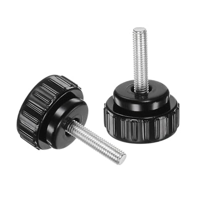 uxcell 8pcs Knurled Clamping Knobs M5 x 20mm Metric Male Thread 25mm Head - size: M5 x 20mm x 25mm